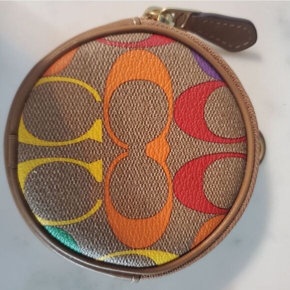 Coach Rainbow Signature C Coin Purse - Picture 3 of 8